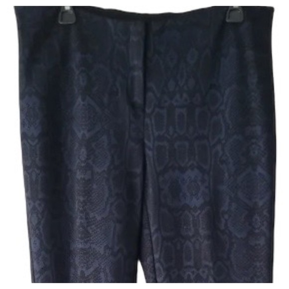 Alfani - Women’s Snake Print Ponte Pant | Sz 8P - Black/Blue - Picture 3 of 16
